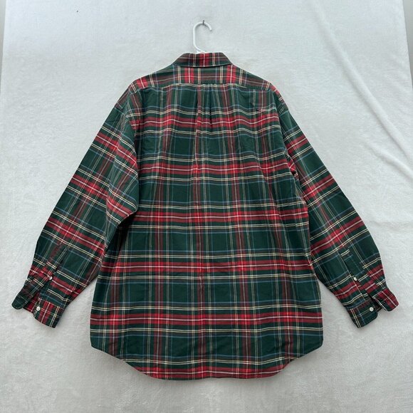 Ralph Lauren Shirt Mens L Green Plaid The Big Oxford Oversize Pocket Button Down - Picture 8 of 8